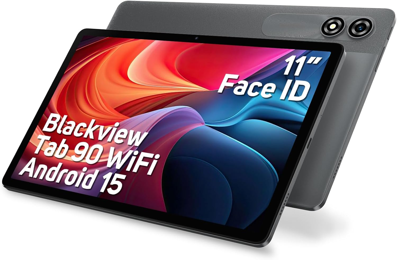 Blackview Tab 90 WiFi Android 15, 12 Go RAM, 128 Go, 8200 mAh, 11 pouces, avec double caméra et Widevine L1.