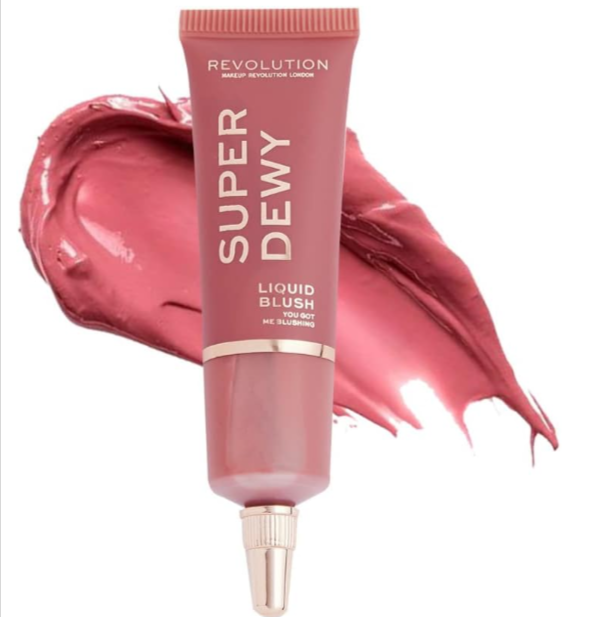 Blush liquide Superdewy Makeup Revolution – Fard à joues liquide teinte You Got Me Blushing, vegan, petit prix sur Amazon