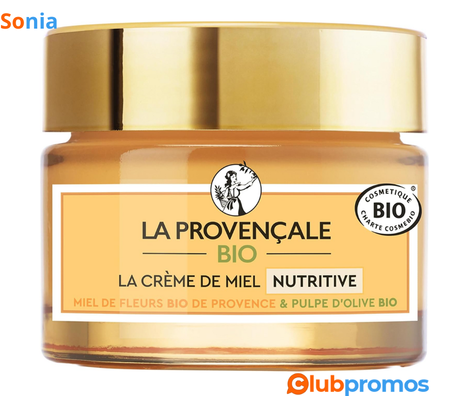 Bon Plan Amazon La Provençale Bio – Crème de Miel Nutritive – Miel de Fleurs Bio IGP Provence ...png