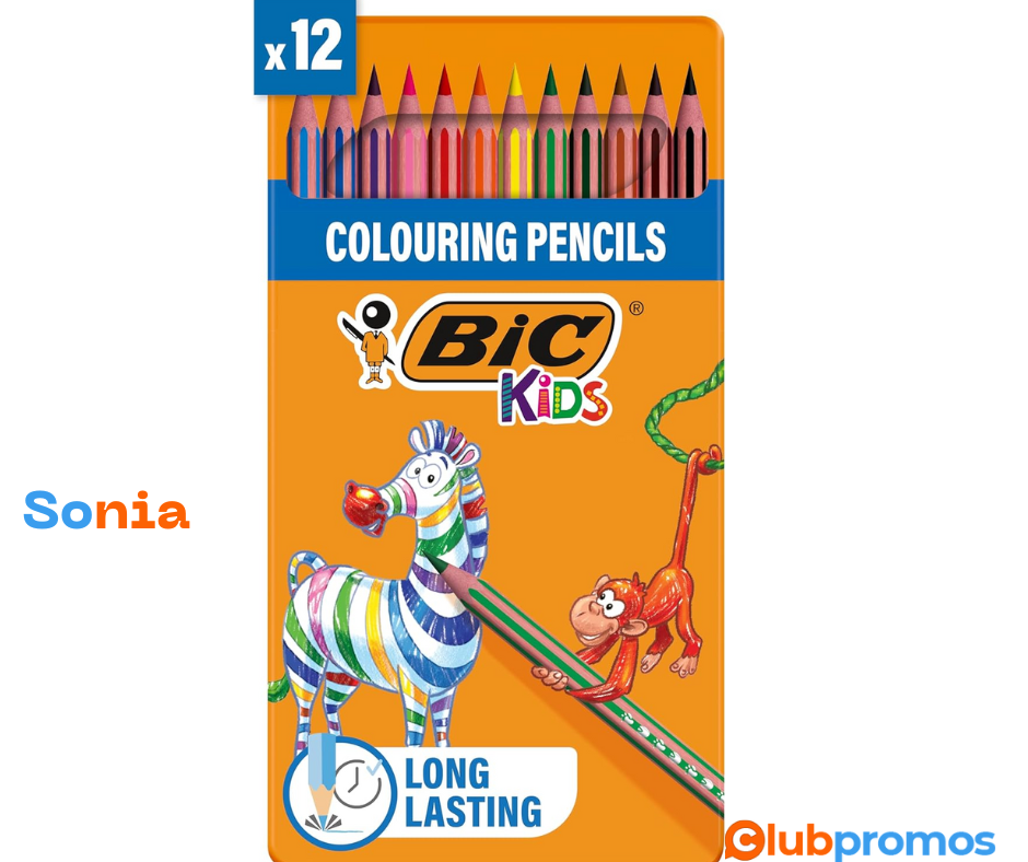 bon plan BIC Kids Tropicolors, Crayons de Couleur, Couleurs Assorties, Coloriage enfants - Etu...png
