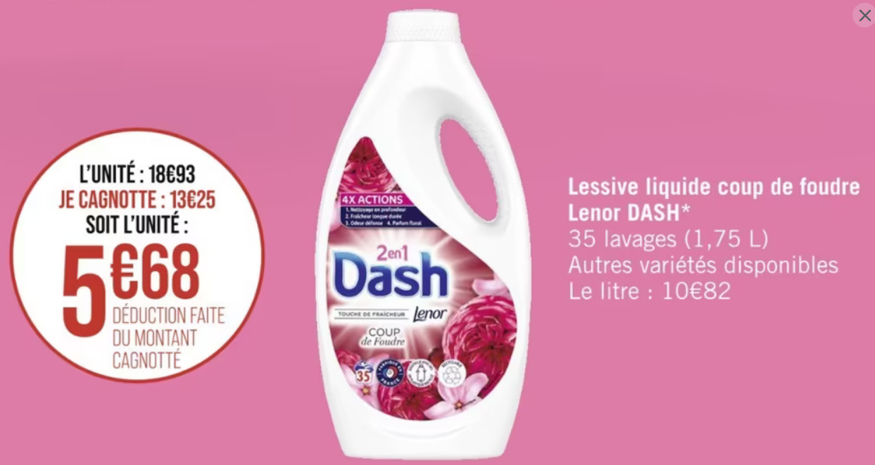 odr - Lessive Gratuite : Dash Lenor 2-en-1, 35 lavages, plusieurs