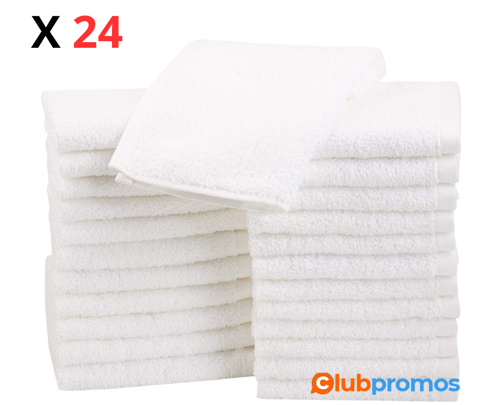 bon planAmazon Basics Lot de 24 petites Gant de toilette serviettes en coton 30 x 30 cm Blanc.png