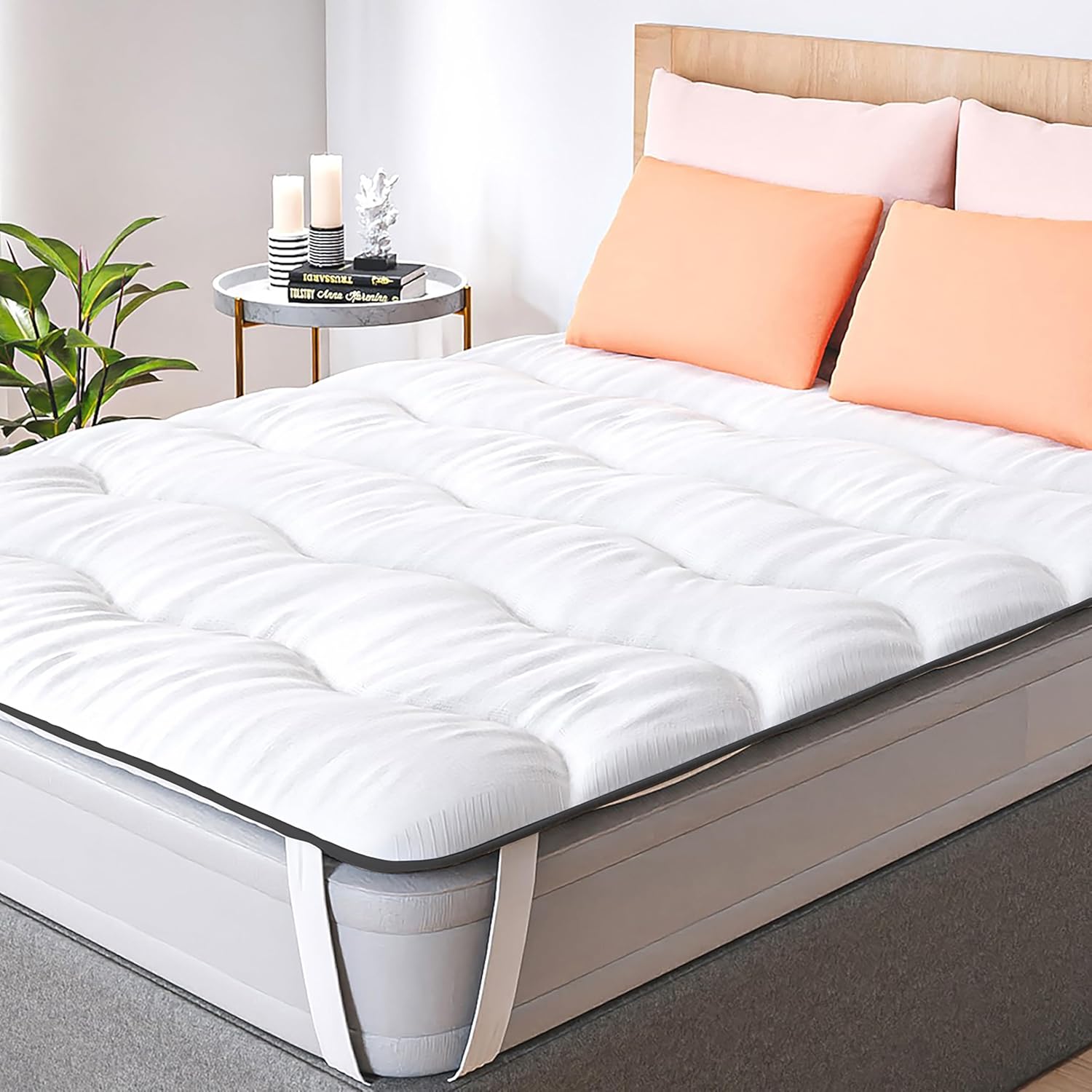 Surmatelas CASABEL Nuage 160×200 en microfibre, sur-piquage en vague, respirant et anti-acarien, ajout de moelleux pour un confort optimal. Surmatelas CASABEL Nuage 160×200 en microfibre, sur-piquage en vague, respirant et anti-acarien, ajout de moelleux pour un confort optimal.