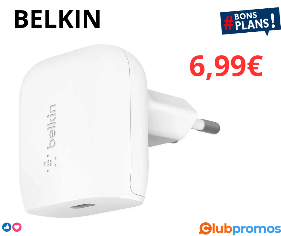 Chargeur secteur Belkin port USB type-C - 20W (via ODR 3€).png