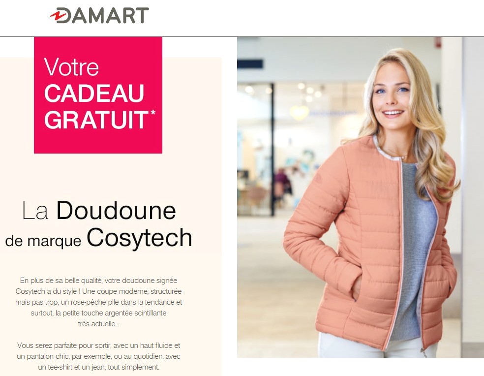 Damart online doudoune offerte
