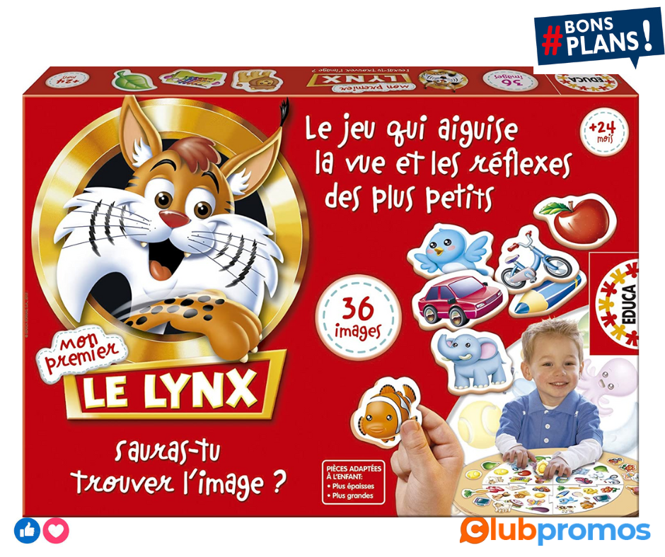 Educa Borras - Mon Premier Lynx. Jeu de societé. Renforce la mémoire visuelle et Les réflexes....png
