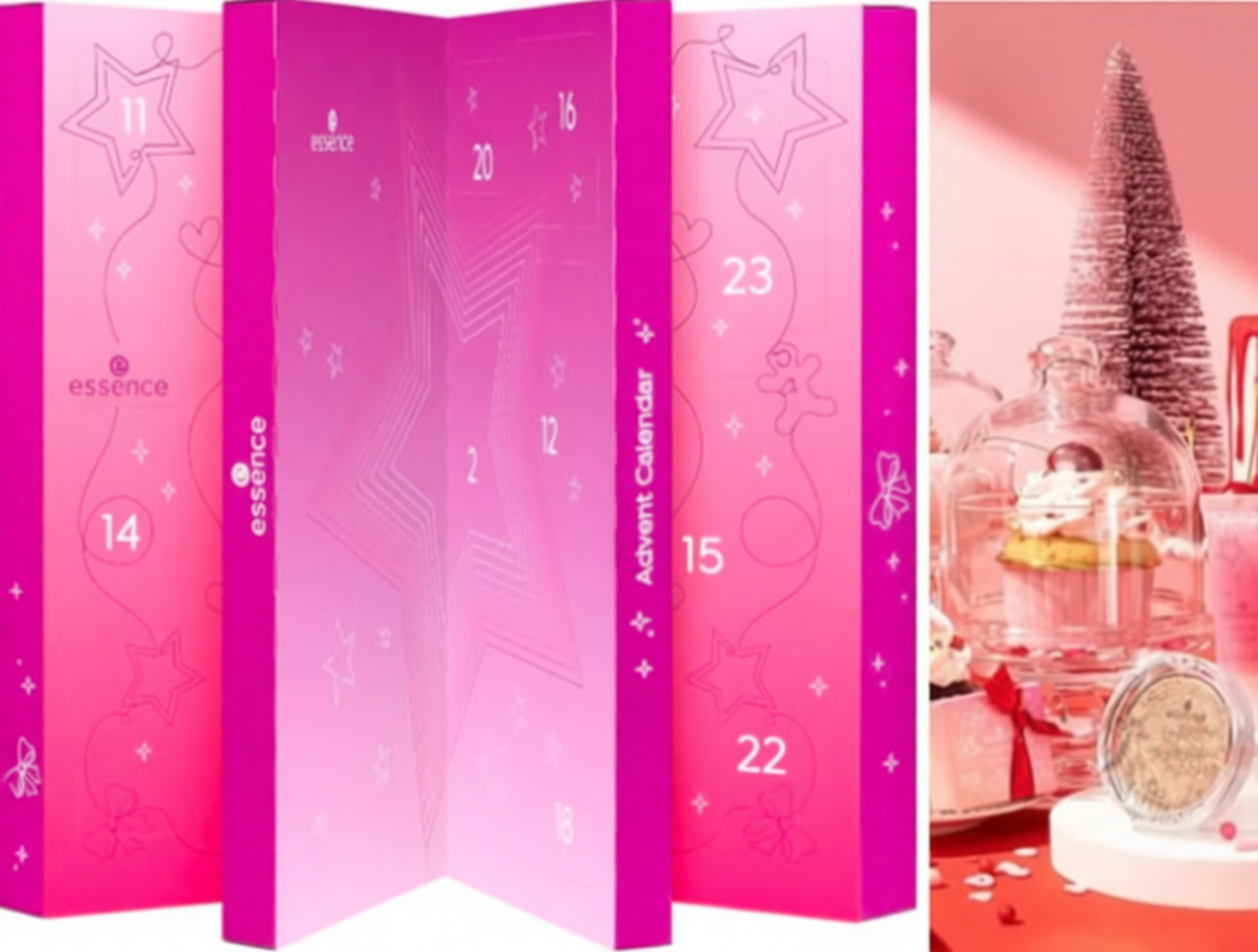 Calendrier de l’Avent Essence Cosmetics Santa’s Sweetest Surprises, 24 produits maquillage visage yeux lèvres ongles, formule sans acétone, sans parabènes, sans nanoparticules, cruelty-free, enrichi à l’urée, coffret multicolore Noël 2025 à 22,20 € sur Amazon.