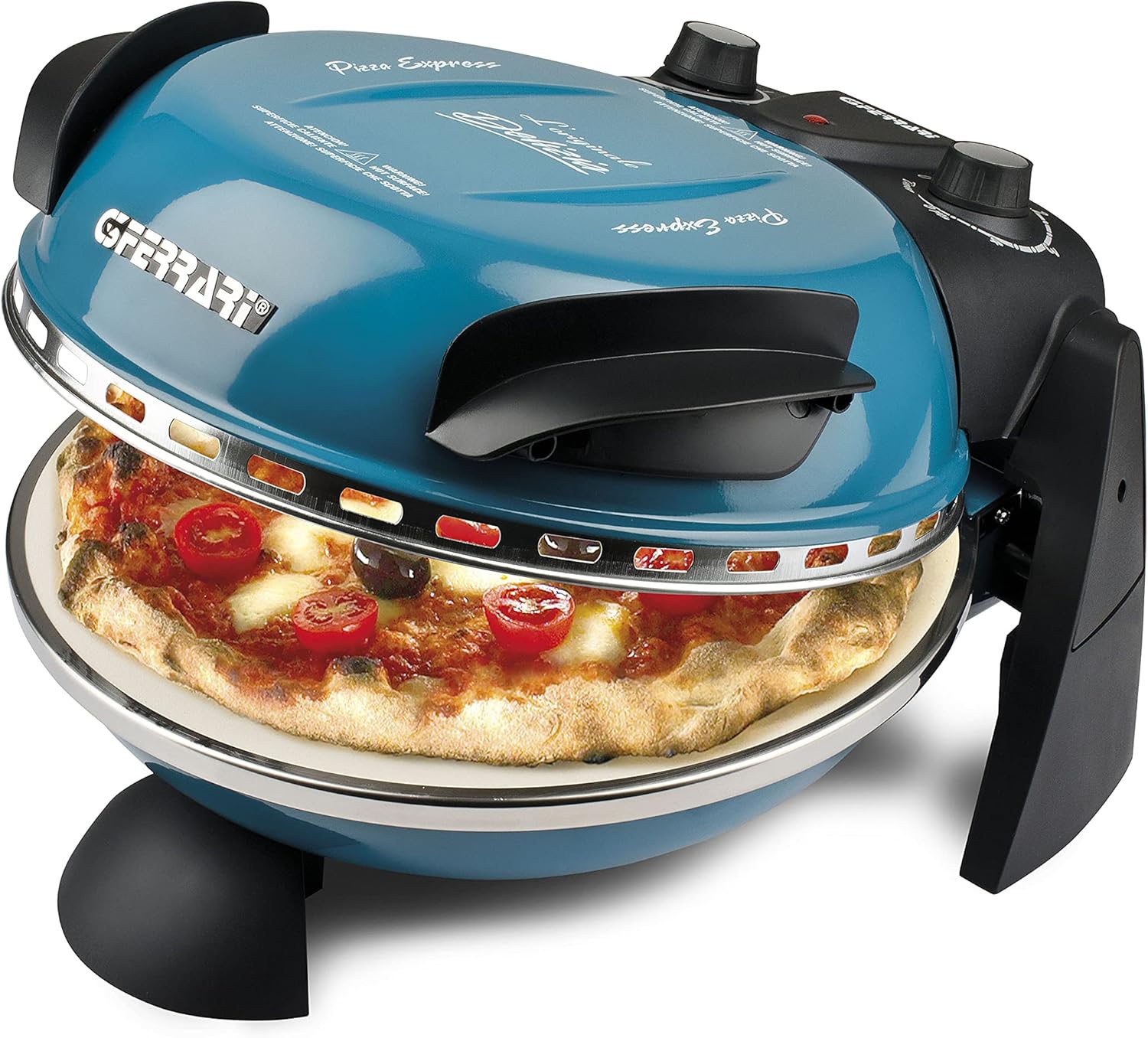 Four à Pizza G3 Ferrari G10006 avec pierre réfractaire, thermostat réglable jusqu'à 400°C et minuterie 5' inclus