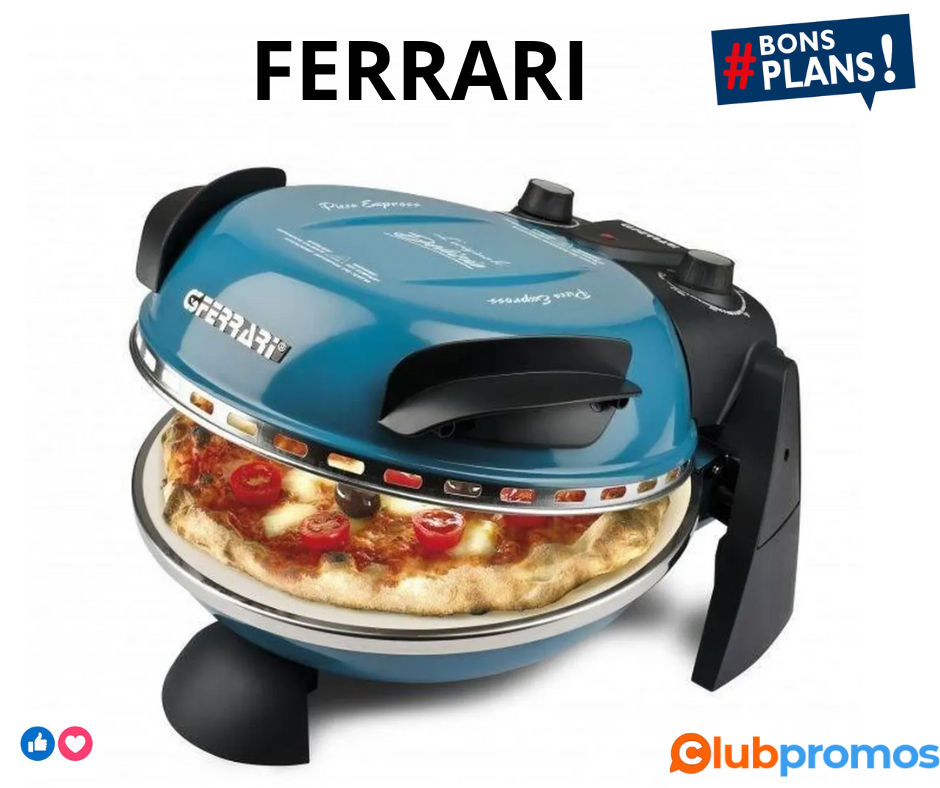 G3Ferrari Delizia - Four à Pizza - 1200W - Acier inoxydable - Bleu - Classe énergétique A.png