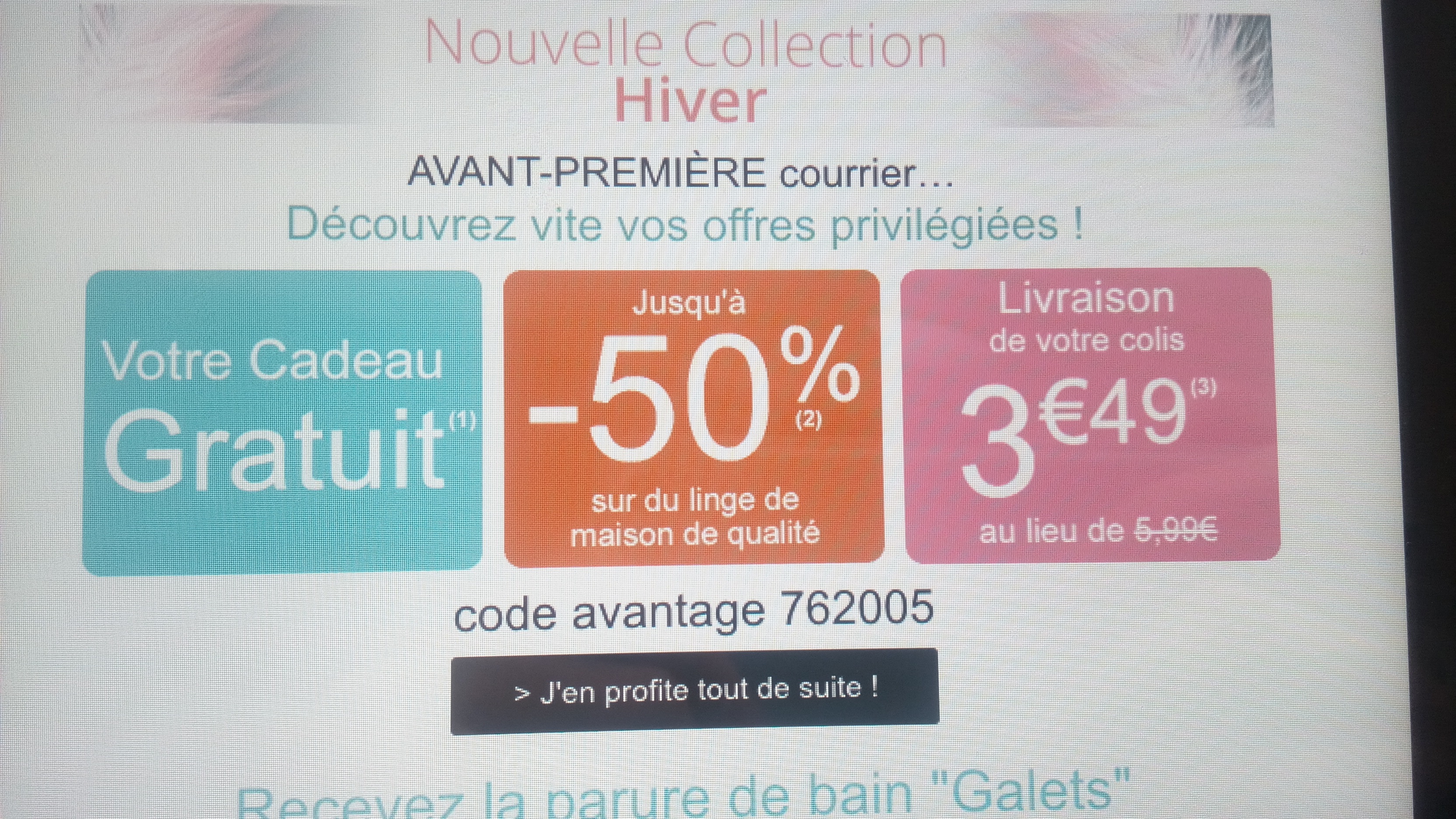 code promo - Becquet : parure de bain en cadeau   livraison a 3€49 ...