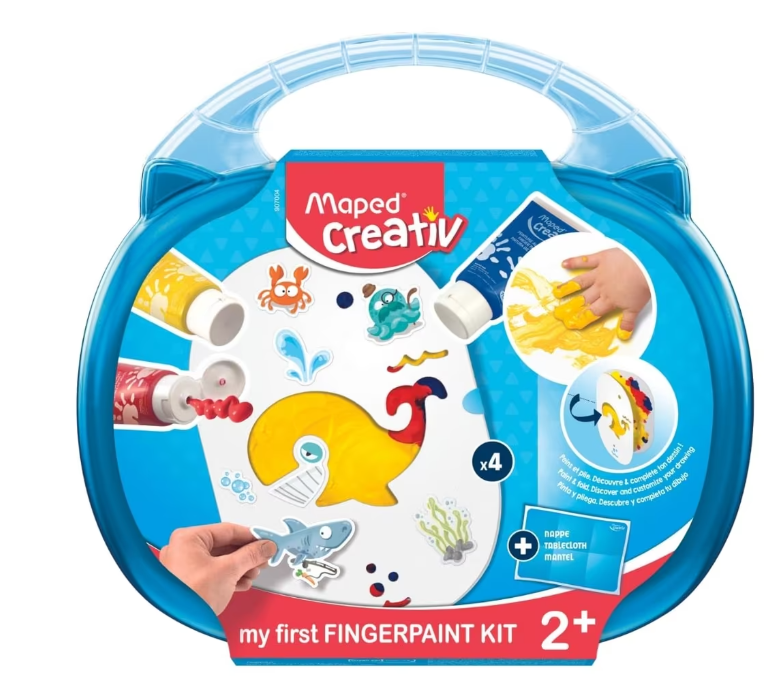 Kit de peinture au doigt Maped Creativ - 4 fiches, 3 tubes de peinture, 2 planches de stickers...png