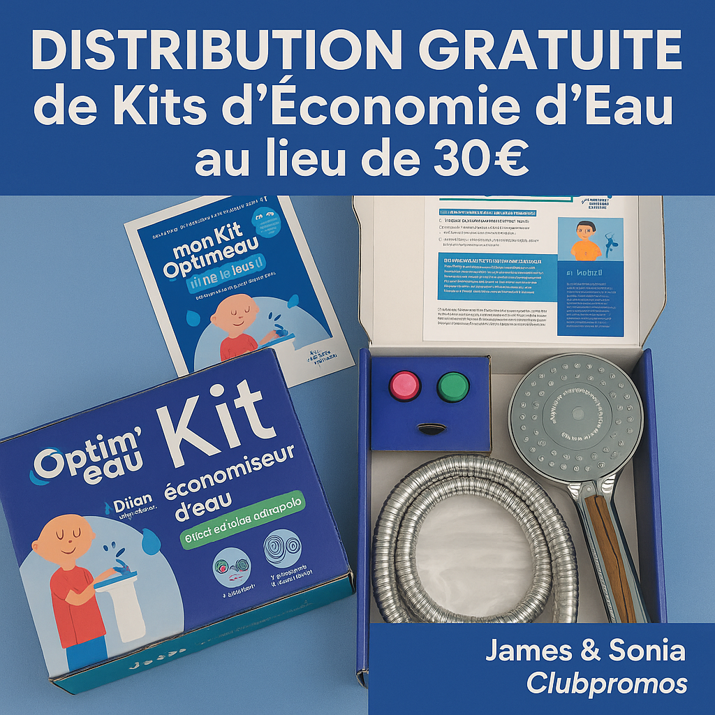 Kit Optim'eau offert par Dijon Métropole contenant mousseurs et douchette économes pour réduire la consommation d'eau à domicile