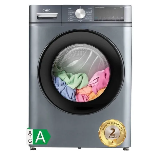 Lave-linge CHiQ CFL100-14586IM3XA 10 kg, moteur Inverter BLDC, 1400 tr/min, classe énergie A, tambour 530 mm, 16 programmes, promo Cdiscount avec code 25DES249  Lave-linge CHiQ CFL100-14586IM3XA 10 kg, moteur Inverter BLDC, 1400 tr/min, classe énergie A, tambour 530 mm, 16 programmes, promo Cdiscount avec code 25DES249