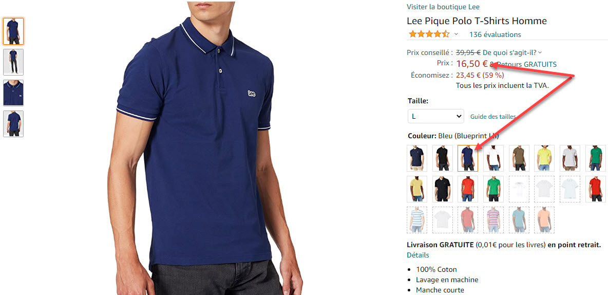 Lee Pique Polo T-Shirts Homme.16.50.Sur.Amazon.jpg