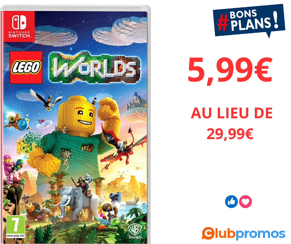 LEGO Worlds sur Nintendo Switch 5,99€ au lieu de 29,99€.png
