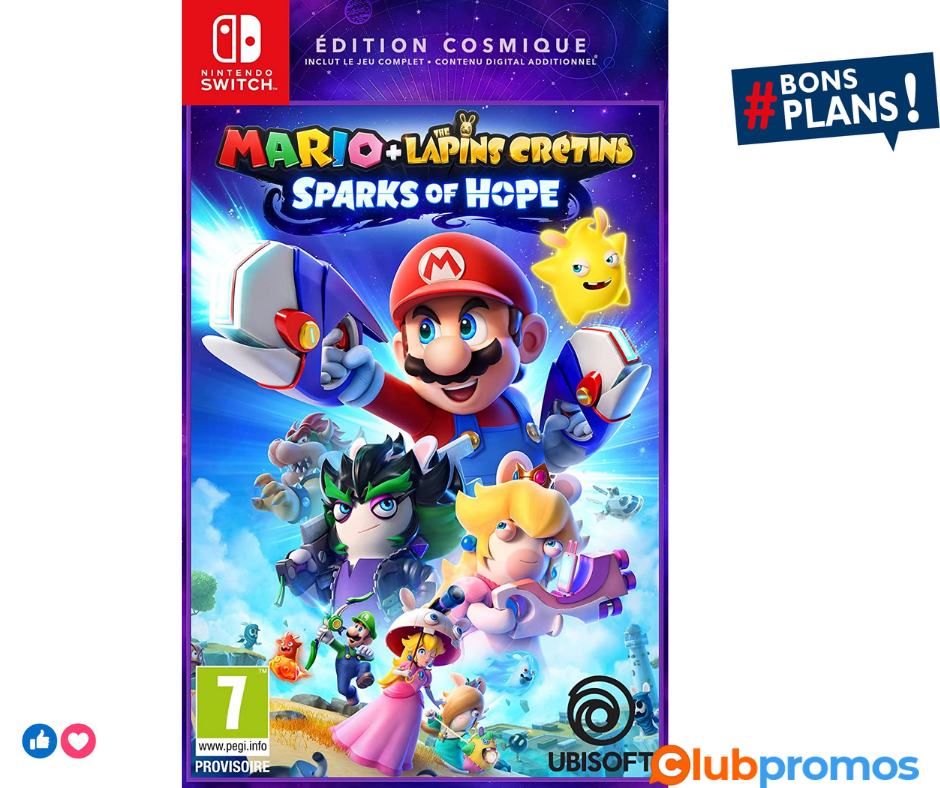 MARIO, THE LAPINS CRÉTINS, SPARKS OF HOPE ÉDITION COSMIQUE SWITCH .png