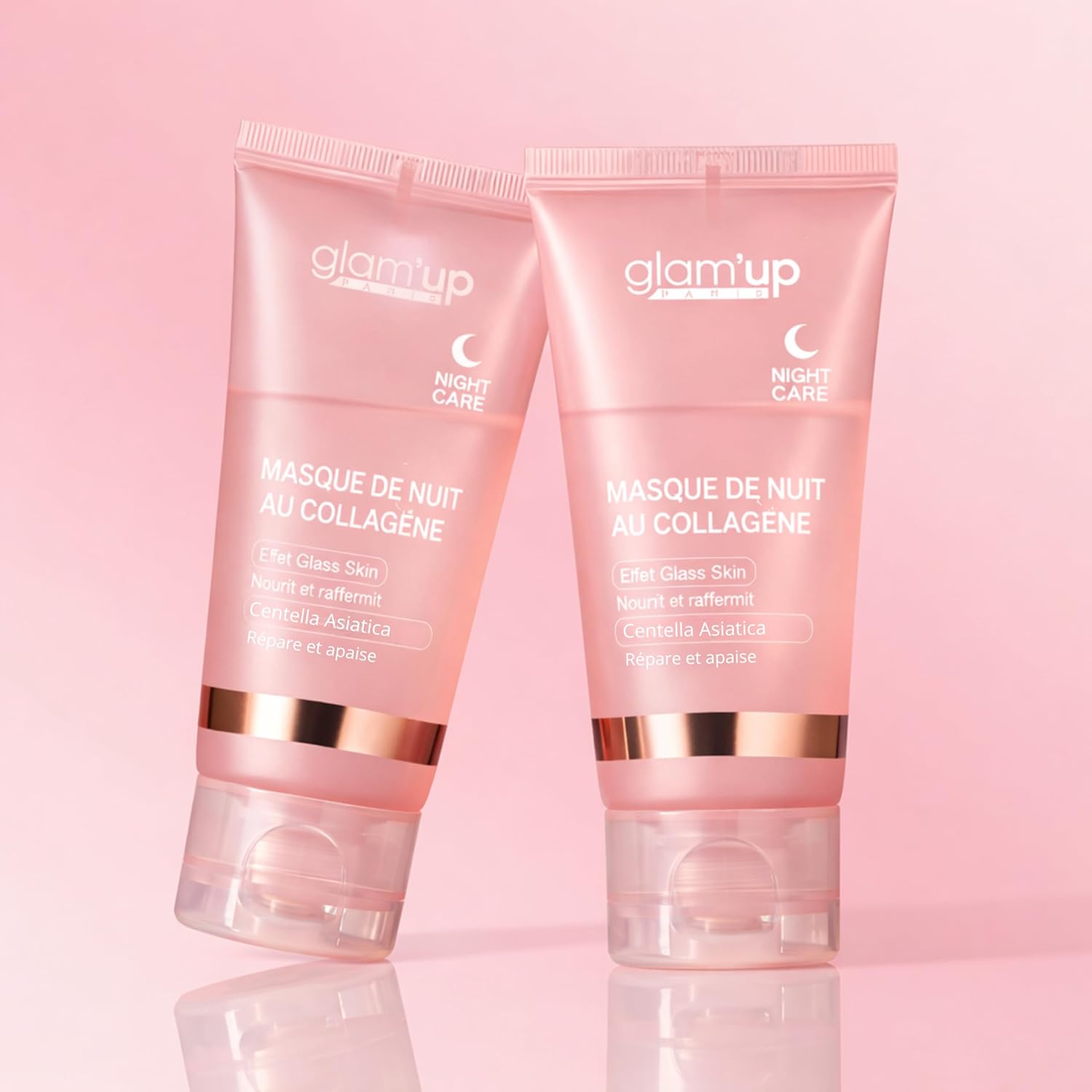 Masque nuit collagène GlamUp Paris effet glass skin hydratation visage pas cher Amazon