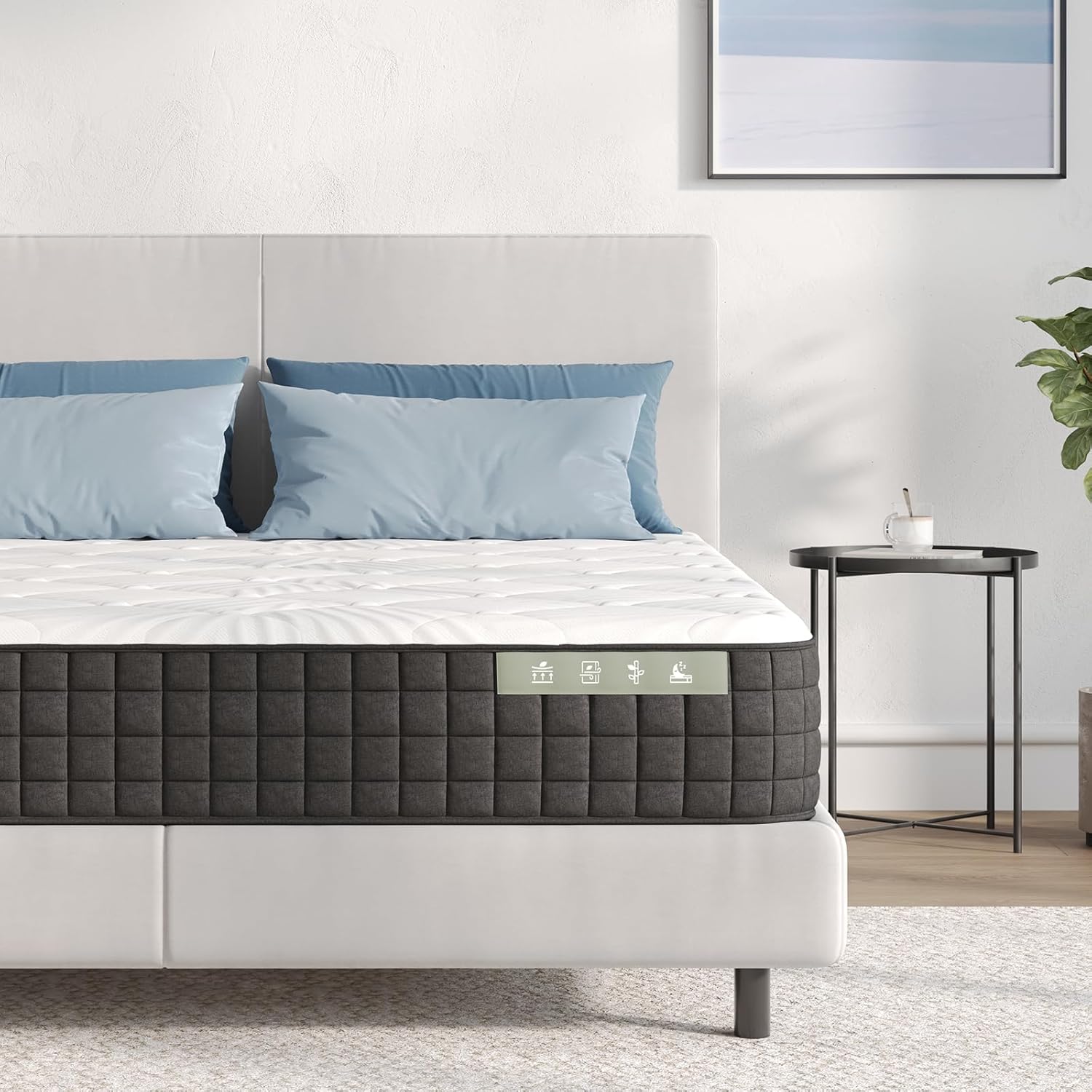 Matelas Avenco en mousse bambou 20 cm, réversible ferme/souple, certifié CertiPUR-US et Oeko-TEX, tailles 90x200 à 160x200 cm, prix dès 75,99€ sur Amazon.