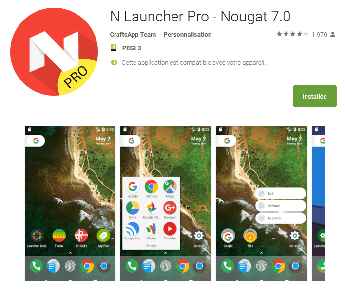 N Launcher Pro   Nougat 7.0 – Applications Android sur Google Play.png