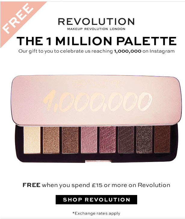 1 million palette makeup revolution