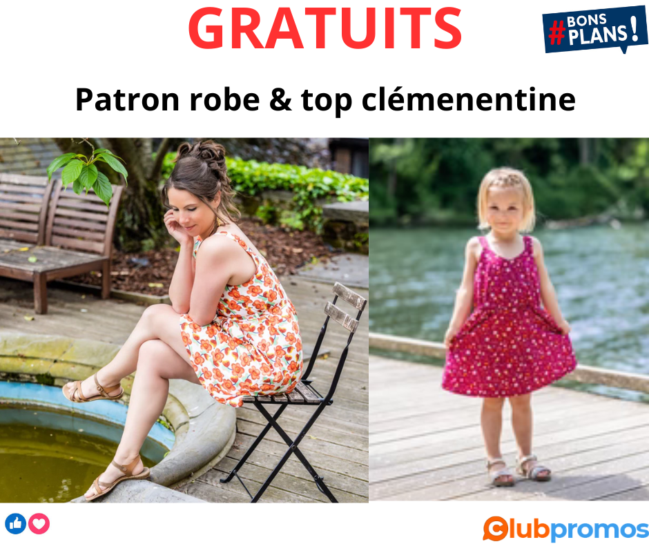 Patron de Couture Gratuit Créez votre Robe Clémentine pour toute la Famille avec Klafouti - Of...png