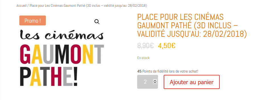 Place pour Les Cinémas Gaumont Pathé  3D inclus – validité jusqu’au  28 02 2018    Cineday(1).png