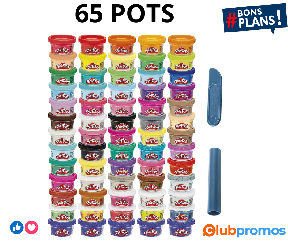 Play-Doh Coffret 65 Ans, Pack 65 Pots .png