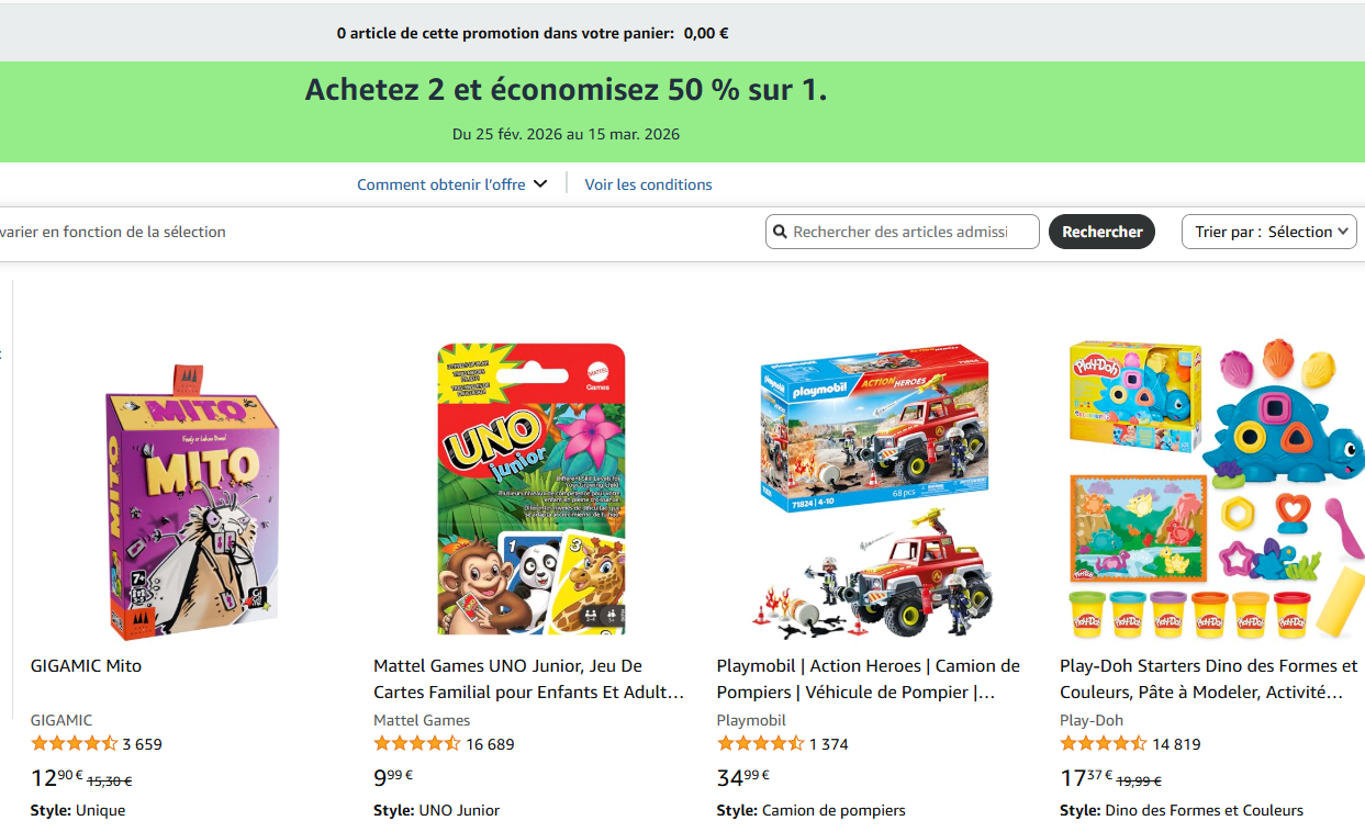 promo-amazon-jouets-2-articles-50-pourcent-sur-le-moins-cher-25-fev-15-mar-2026.png