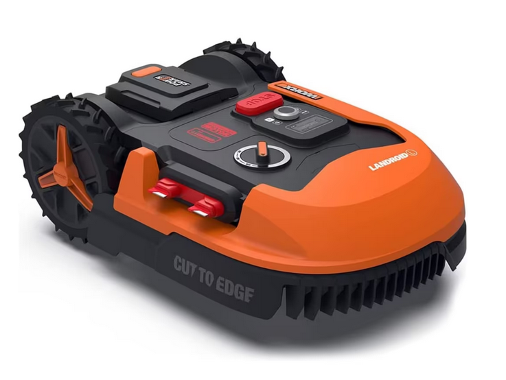 Robot tondeuse WORX Landroid WR147E.1 connecté pour 1000 à 1200m², coupe bordures, capteur de pluie, pilotage via application WORX.