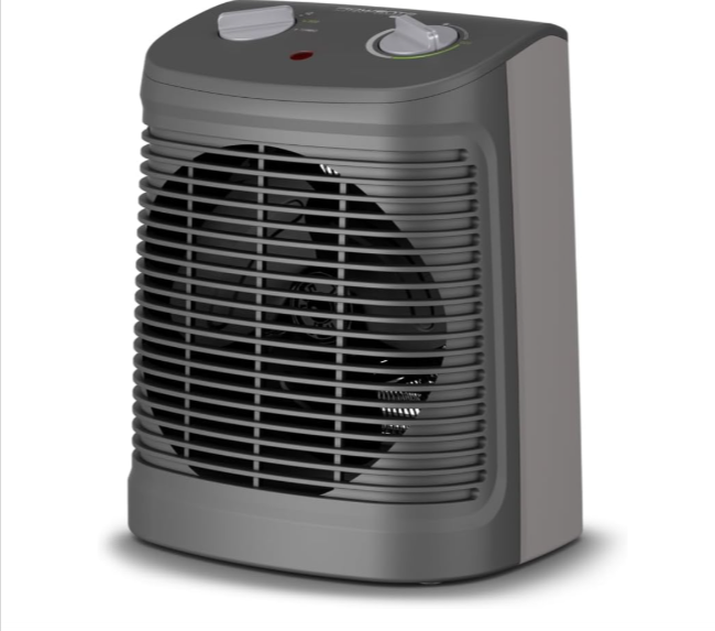  Radiateur soufflant Rowenta SO2320F2 Instant Comfort Compact, 1000/2000 W, mode éco silencieux 44 dB, ventilation froide, double sécurité, réparabilité 15 ans, format compact gris