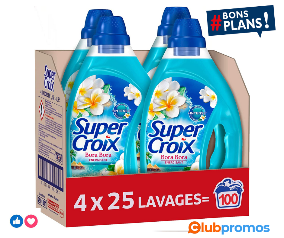 Super Croix Bora Bora – 100 Lavages (4 x 1.25L) – Lessive Liquide Parfumée – Fleur de Monoi & ...png