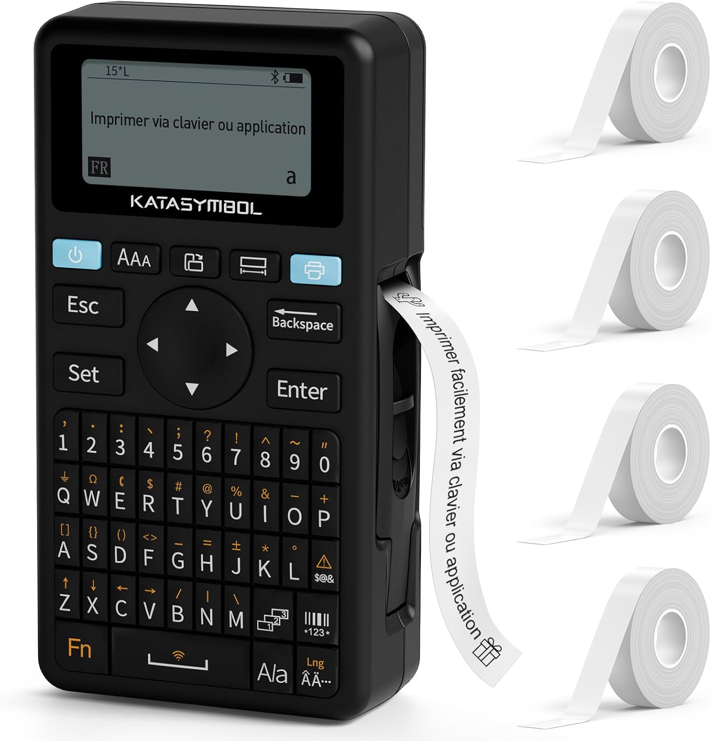 SUPVAN E11 Étiqueteuse Bluetooth Rechargeable Portable – Compatible Clavier et Appli, 4 Roulea...jpg
