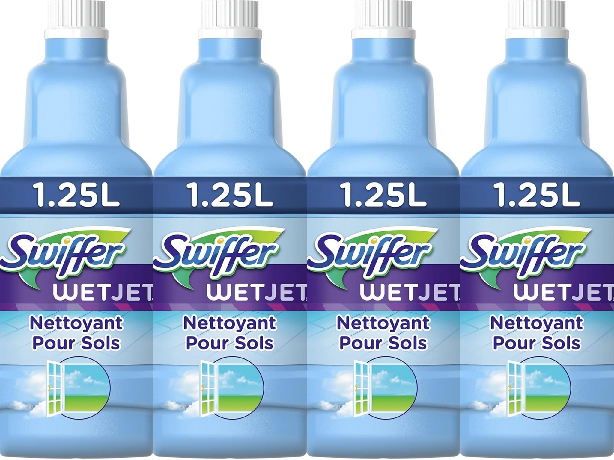 deal - LOT DE 4 Swiffer WetJet Nettoyant Sol pour Balai Spray5L (4