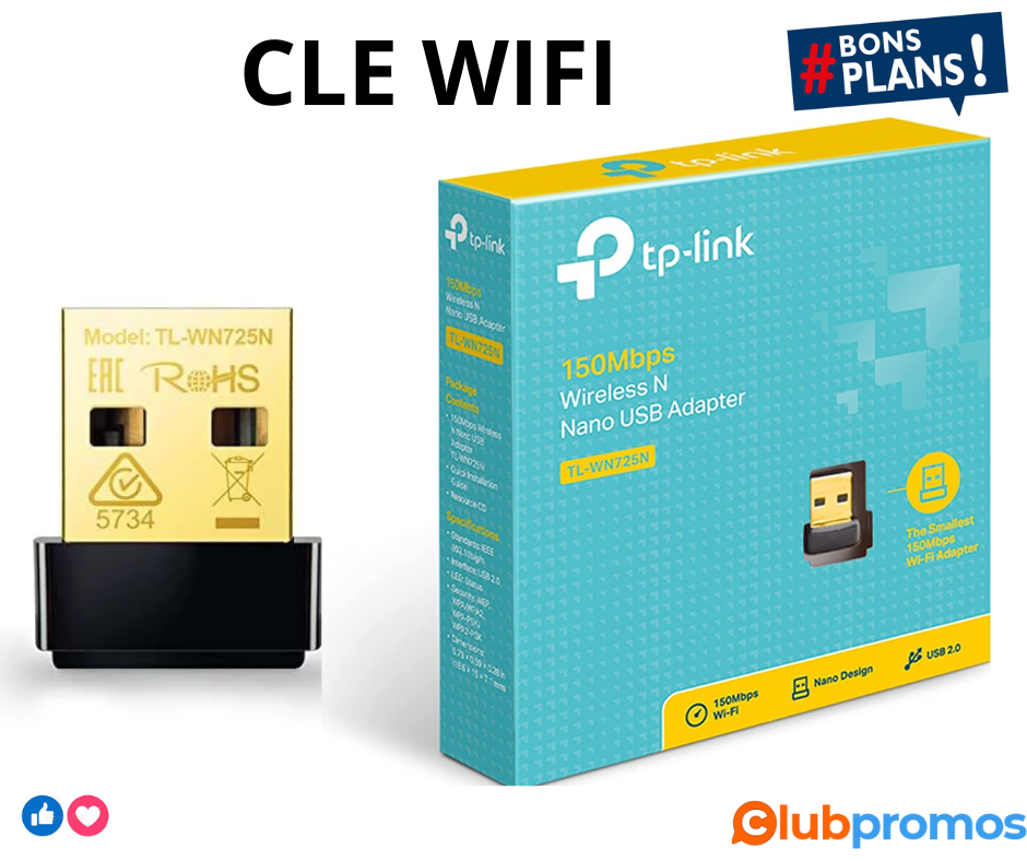TP-Link Clé WiFi Puissante N150 Mbps, nano adaptateur USB wifi, dongle wifi, compatible avec W...png