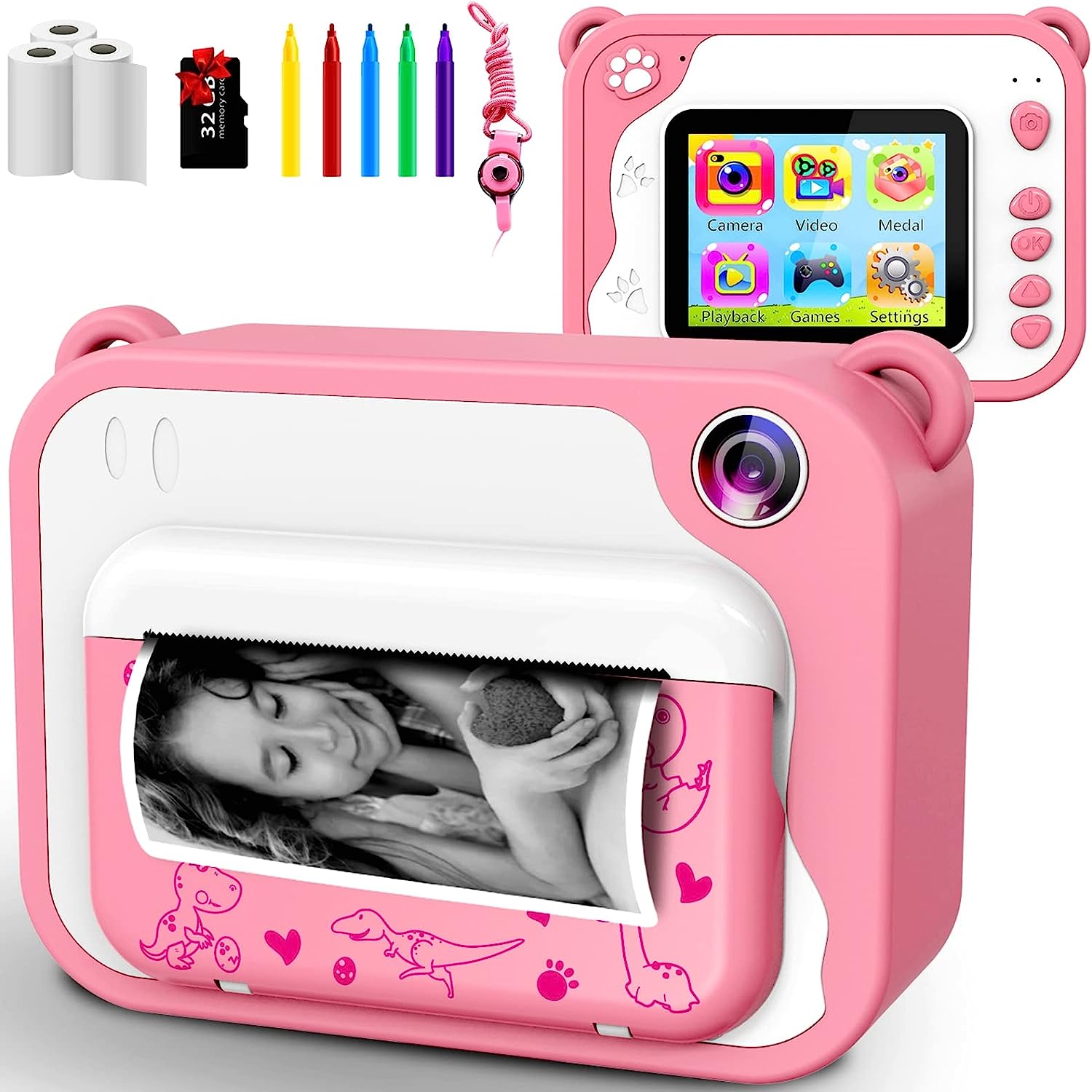 ULEWAY Appareil Photo Numérique Instantané Enfants 1080P HD, Papier d'impression, écran 2.4, C...jpg