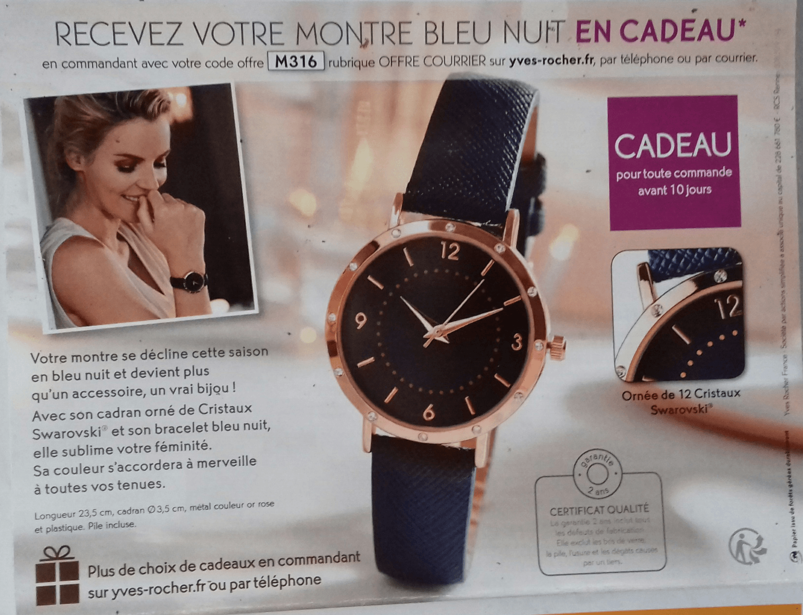 Montre yves rocher swarovski cheap