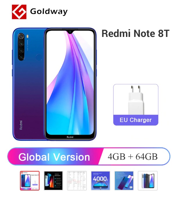 Version mondiale Xiaomi Redmi Note 8T 4 go RAM 64 go ROM NFC téléphone portable 48MP Q.jpg