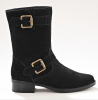 Mi-bottes cuir, Femme collection noir.png