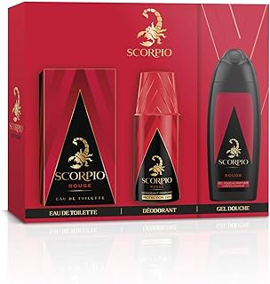 SCORPIO Coffret 3 produits Rouge - Eau de toilette flacon 75ml, Gel Douche 250ml et Déodorant atomiseur 150ml