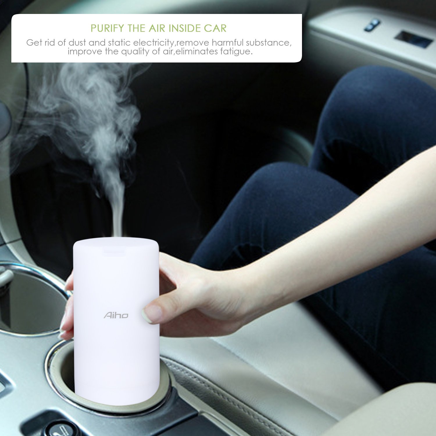 15,99€--Aiho diffuseur d'huiles essentielles dans la voiture+câble USB+  chargeur de voiture