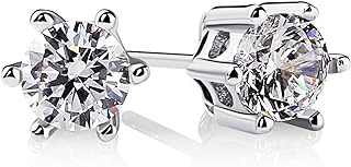 B.Catcher Boucles d'oreilles en argent 925 Saint-Valentin Cadeau pour la fête des mères Zircon cubique Diamantées