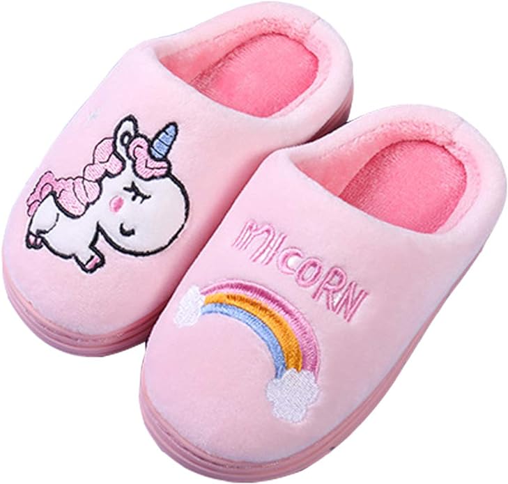 Aisoway 1 Paire Coton Chaussons Maison antidérapante Confortables Chaussures Souples Hiver Chaud Cartoon Chambre Slipper Longueur 25 cm