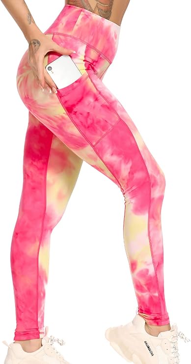 INSTINNCT Legging Sport Femme avec Poches Pantalon Yoga Confortable Elastique Taille Haute Amincissant Pantalon de Sport Slim pour Gym Fitness