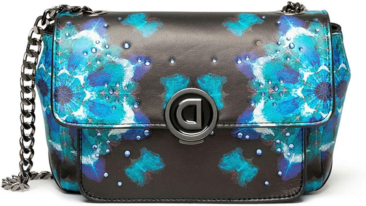 Desigual Bols_Waterfall Zurich Mini sac à bandoulière pour femme Noir (Negro)