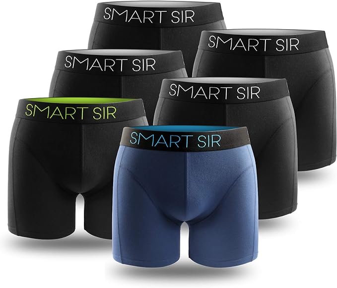 Boxers Homme Coton Lot de 3/6 sous-vêtement Fitted Trunk Caleçons Ultra Doux Confortale S, M, L, XL, XXL, XXXL