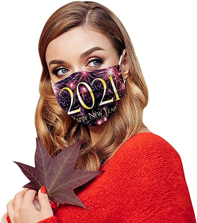 N/H 10-100 Tirages De No&euml;l Jetable Adulte,2021 Bonne Ann&eacute;e,Face &agrave; L'usure Quotidienne,Confortable 3 Couches,Diff&eacute;rents Mod&egrave;les Sont Disponibles,Pour Les Activit&eacute;s De Plein Air,Les F&ecirc;tes