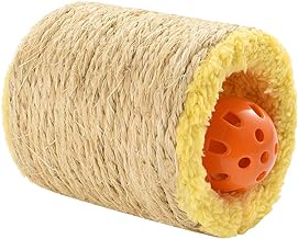 Furpaw Griffoir Chats, Chat Jouet de Sisal Griffe de Broyage Anti-Démangeaisons Anti Puces Tiques, Cloche avec Doublure en Peluche Jouet