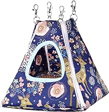 Furpaw Hamster Hamac, Couchages pour Petits Animaux Suspendre Tente 2 in 1 Tapis l'hiver Été Double Usage Chaud Rafraichisseur