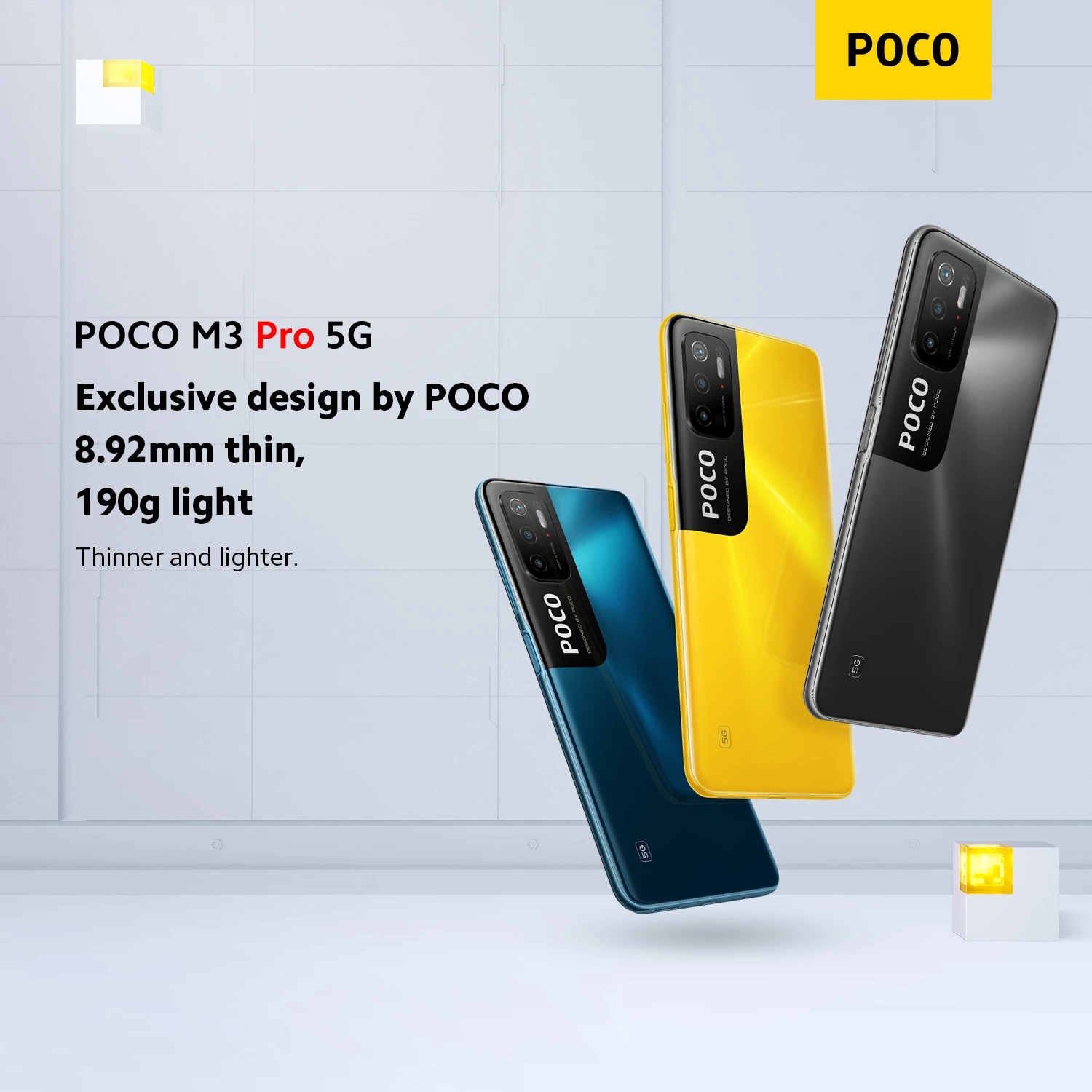 POCO M3 Pro – Triple caméra 48mp, Version globale, 5G 4G 64G, NFC, 700 Octa Core 90Hz, 6.5 pouces FHD + DotDisplay, 5000mAh