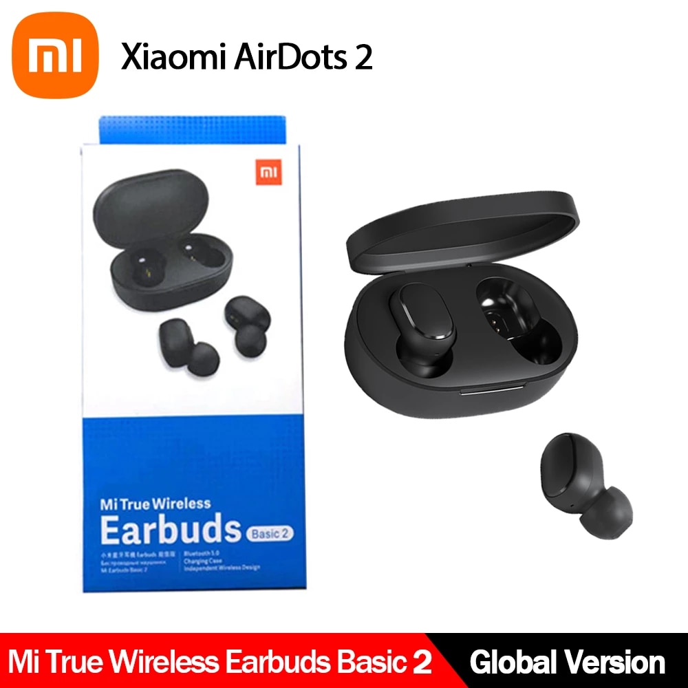 Xiaomi – écouteurs sans fil Bluetooth 5.0, Redmi Airdots 2 TWS, Version globale, oreillettes Mi True Wireless, Basic 2 Auto Link